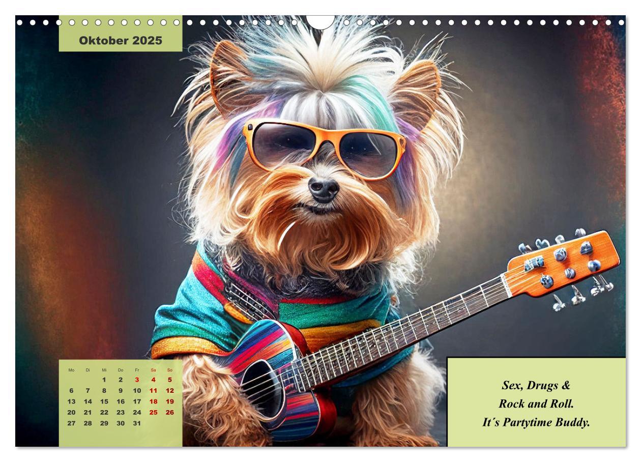 Bild: 9783383920219 | Der humoristische Yorkshire Terrier Kalender (Wandkalender 2025 DIN...