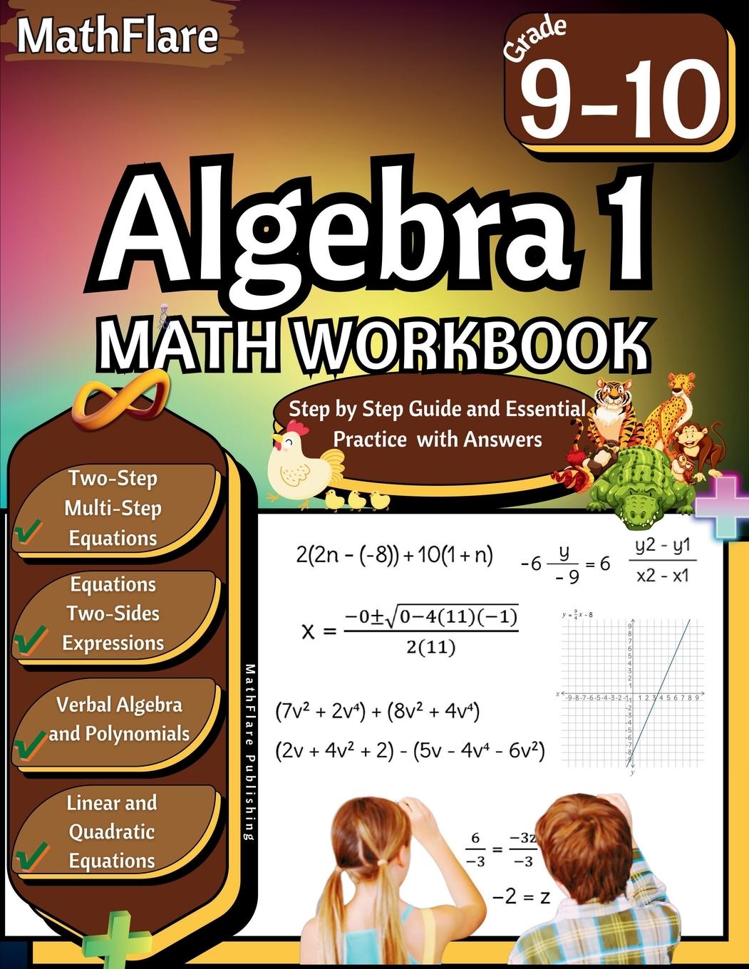 Cover: 9798869375186 | Algebra 1 Workbook 9th and 10th Grade | Mathflare Publishing | Buch