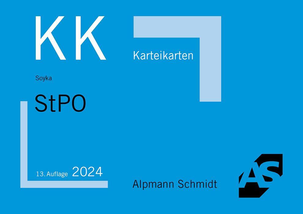 Cover: 9783867529068 | Karteikarten StPO | Martin Soyka | Taschenbuch | Rund 75 Karteikarten