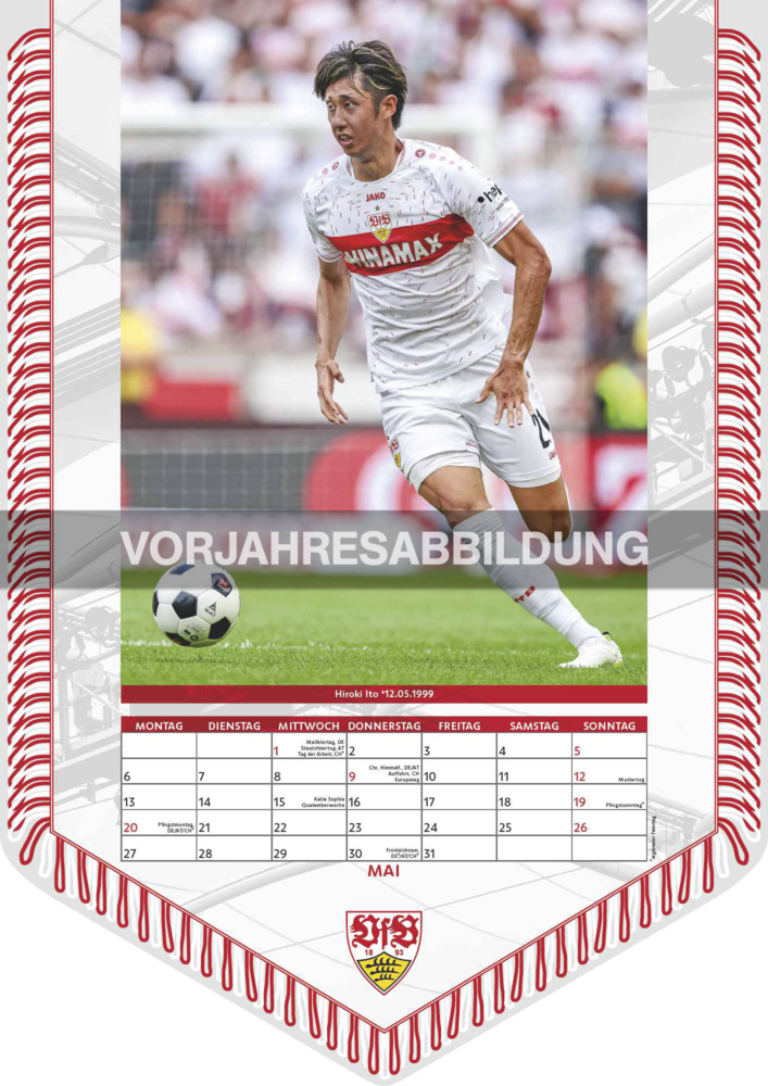 Bild: 4002725994486 | N NEUMANNVERLAGE - VfB Stuttgart 2025 Bannerkalender, 29,7x42cm,...