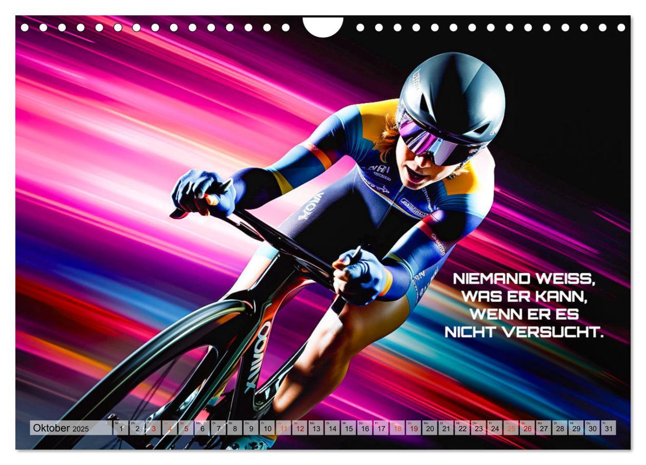 Bild: 9783383849916 | Rennrad und Motivation (Wandkalender 2025 DIN A4 quer), CALVENDO...