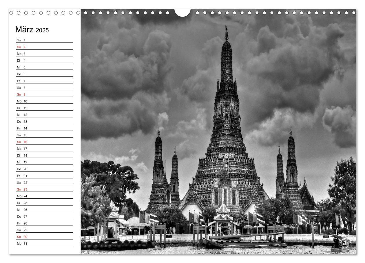 Bild: 9783435511518 | Bangkok Impressionen in Schwarz Weiß (Wandkalender 2025 DIN A3...