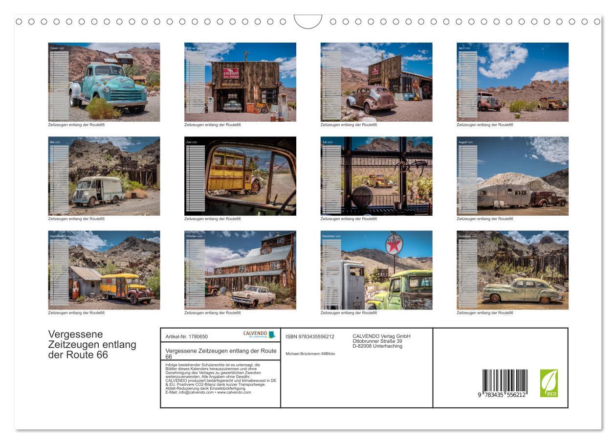 Bild: 9783435556212 | Vergessene Zeitzeugen entlang der Route 66 (Wandkalender 2025 DIN...