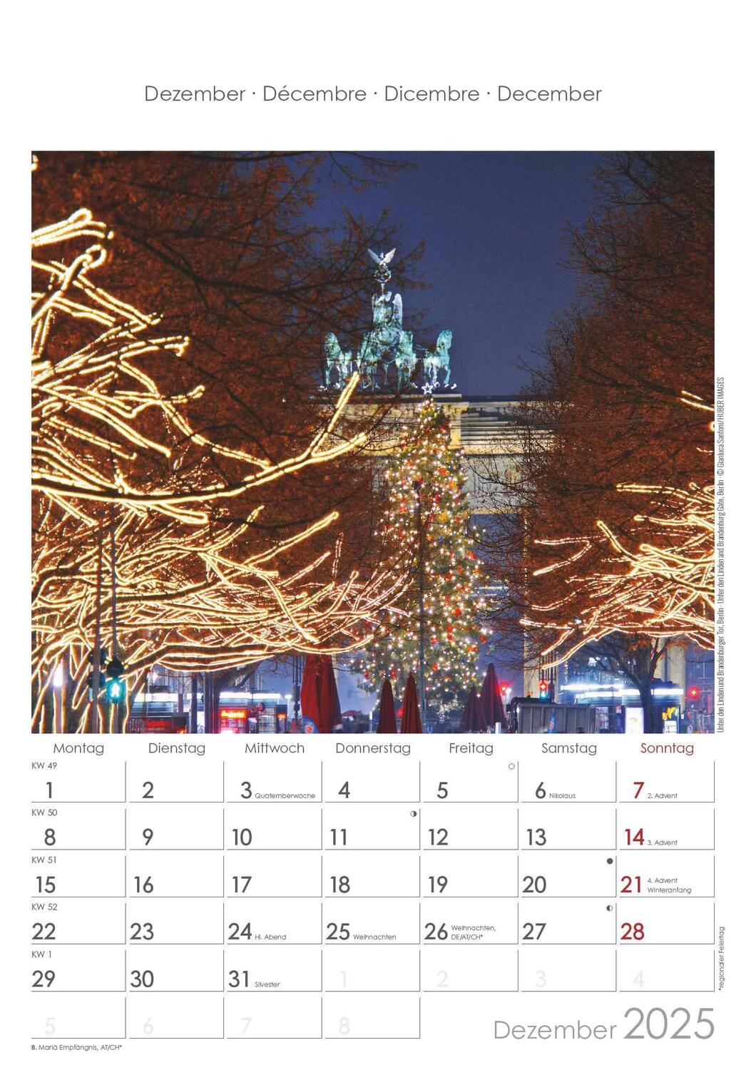 Bild: 4251732341176 | Berlin &amp; Brandenburg 2025 - Bild-Kalender 23,7x34 cm -...