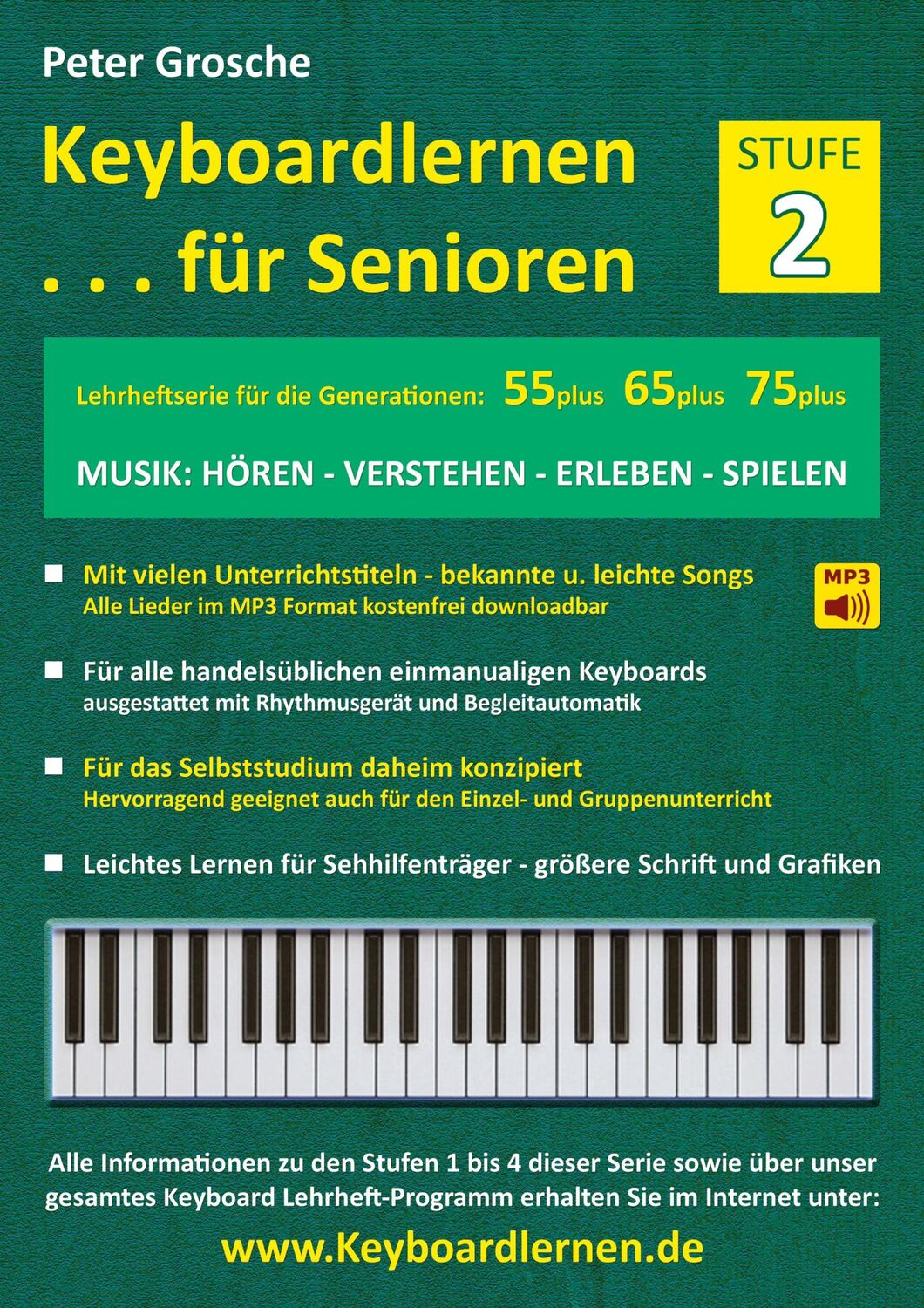 Cover: 9783848264124 | Keyboardlernen für Senioren (Stufe 2) | Peter Grosche | Taschenbuch