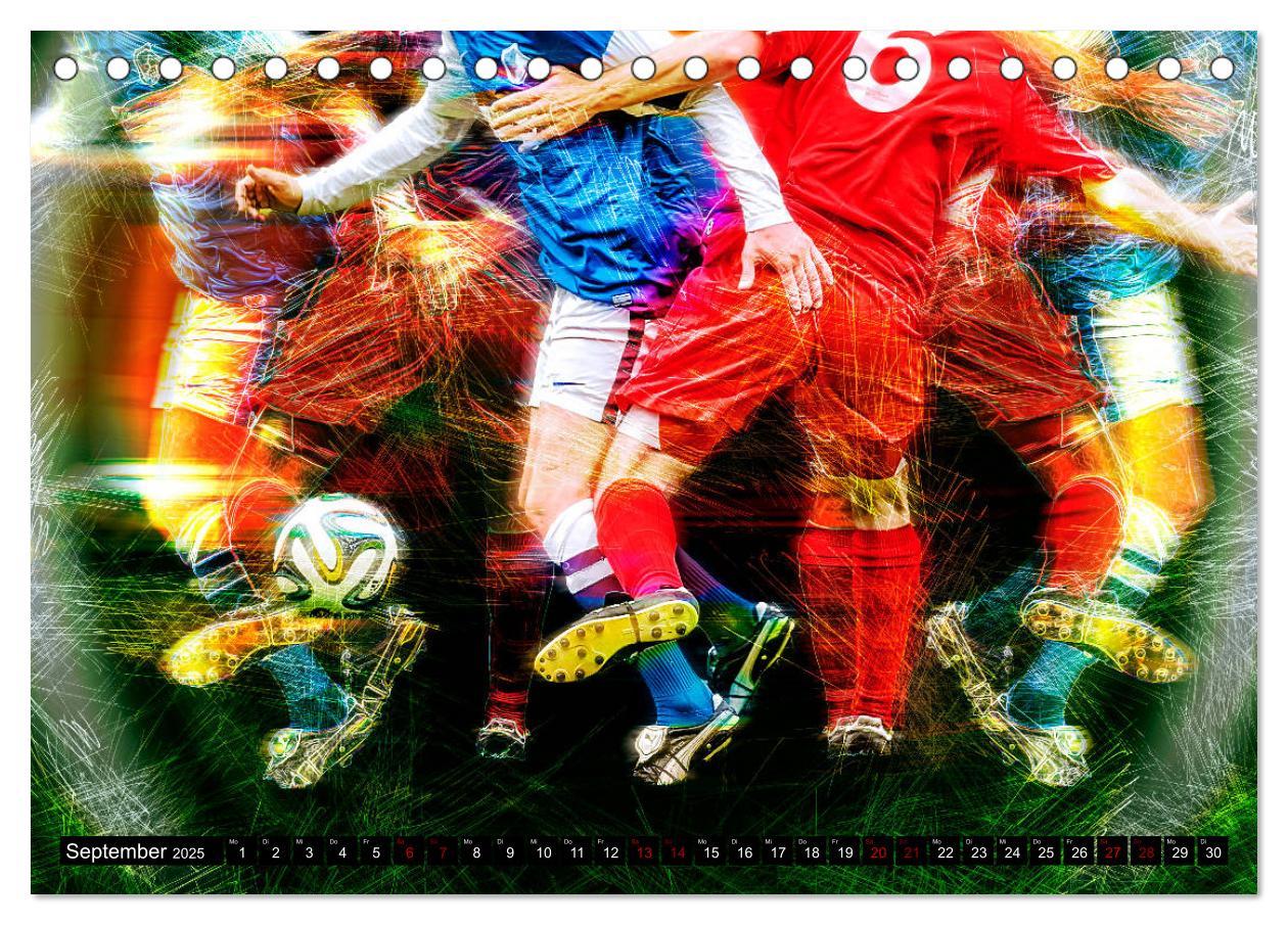 Bild: 9783435097289 | Fußball Power (Tischkalender 2025 DIN A5 quer), CALVENDO...