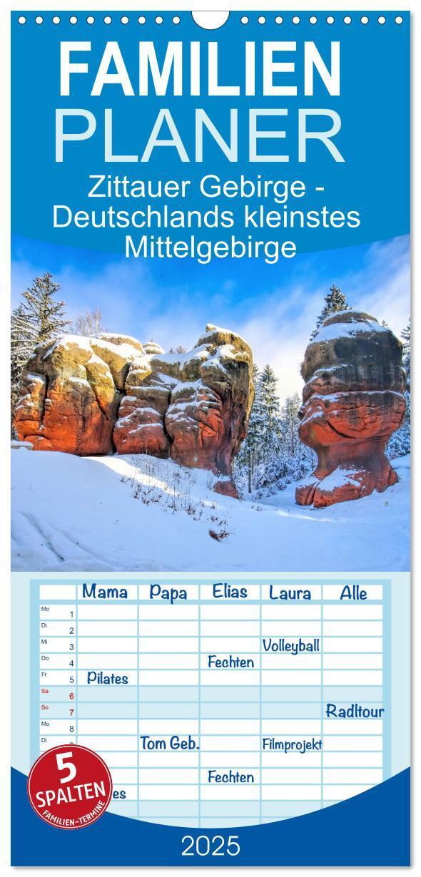 Cover: 9783457102848 | Familienplaner 2025 - Zittauer Gebirge - Deutschlands kleinstes...