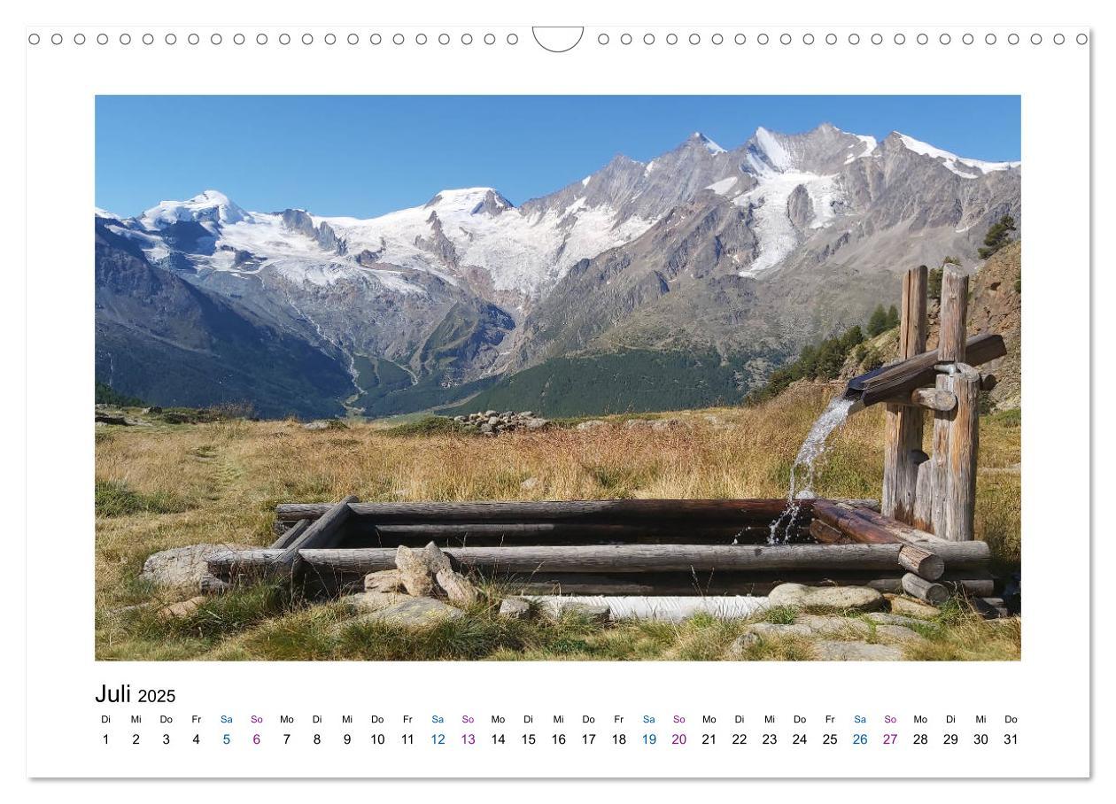 Bild: 9783435199945 | Perlen im Saastal Wallis Schweiz (Wandkalender 2025 DIN A3 quer),...