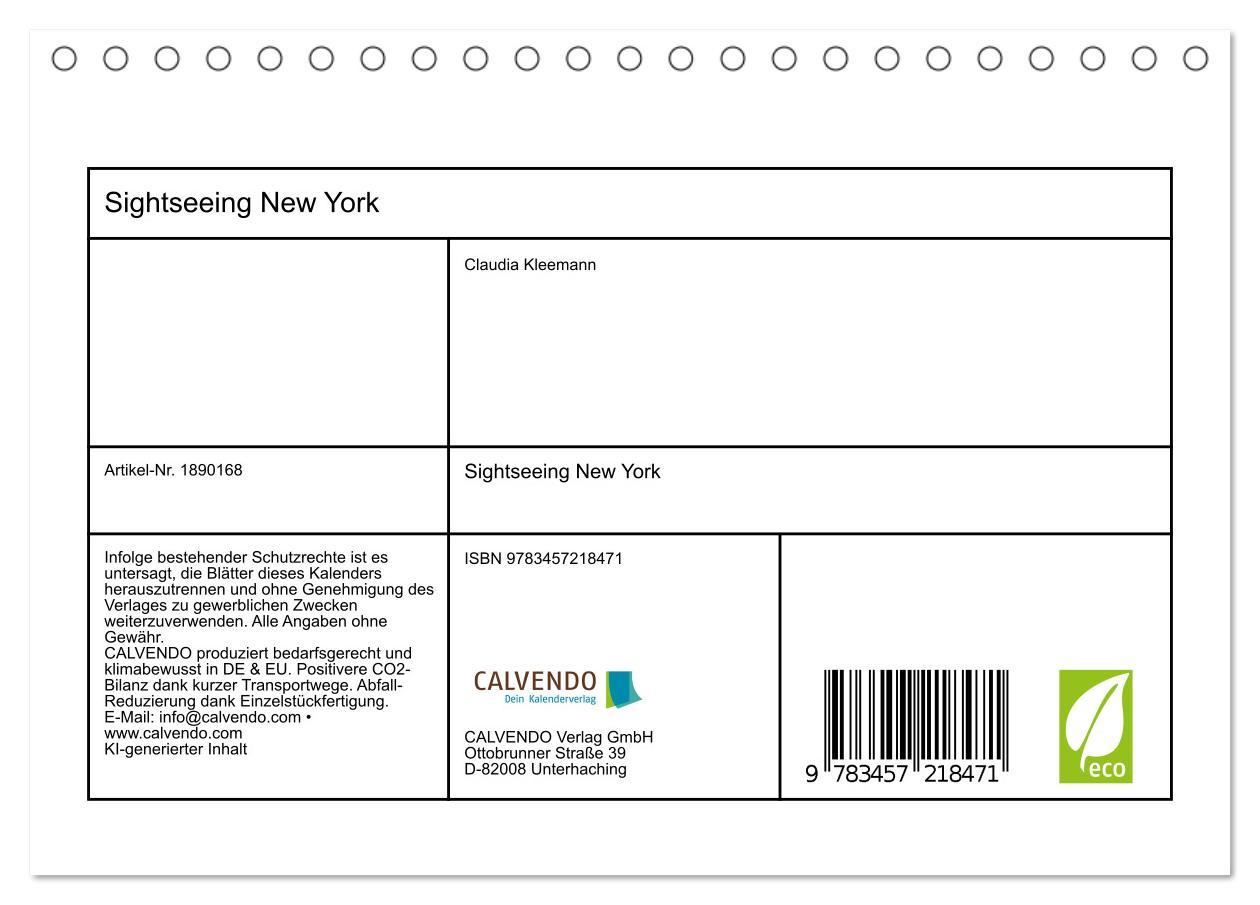 Bild: 9783457218471 | Sightseeing New York (Tischkalender 2025 DIN A5 quer), CALVENDO...