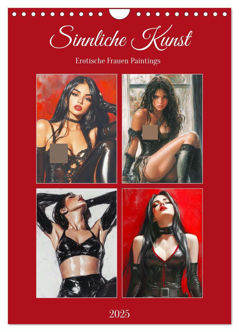 Cover: 9783457207062 | Sinnliche Kunst. Erotische Frauen Paintings (Wandkalender 2025 DIN...