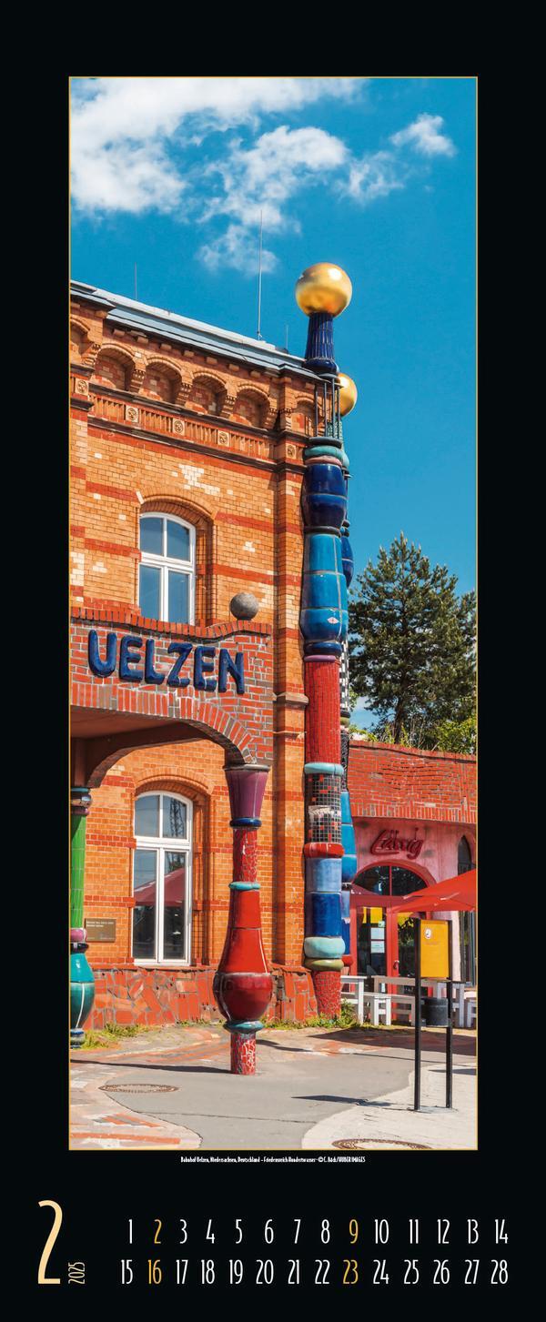 Bild: 9783731875833 | Hundertwasser Architektur 2025 | Verlag Korsch | Kalender | 14 S.