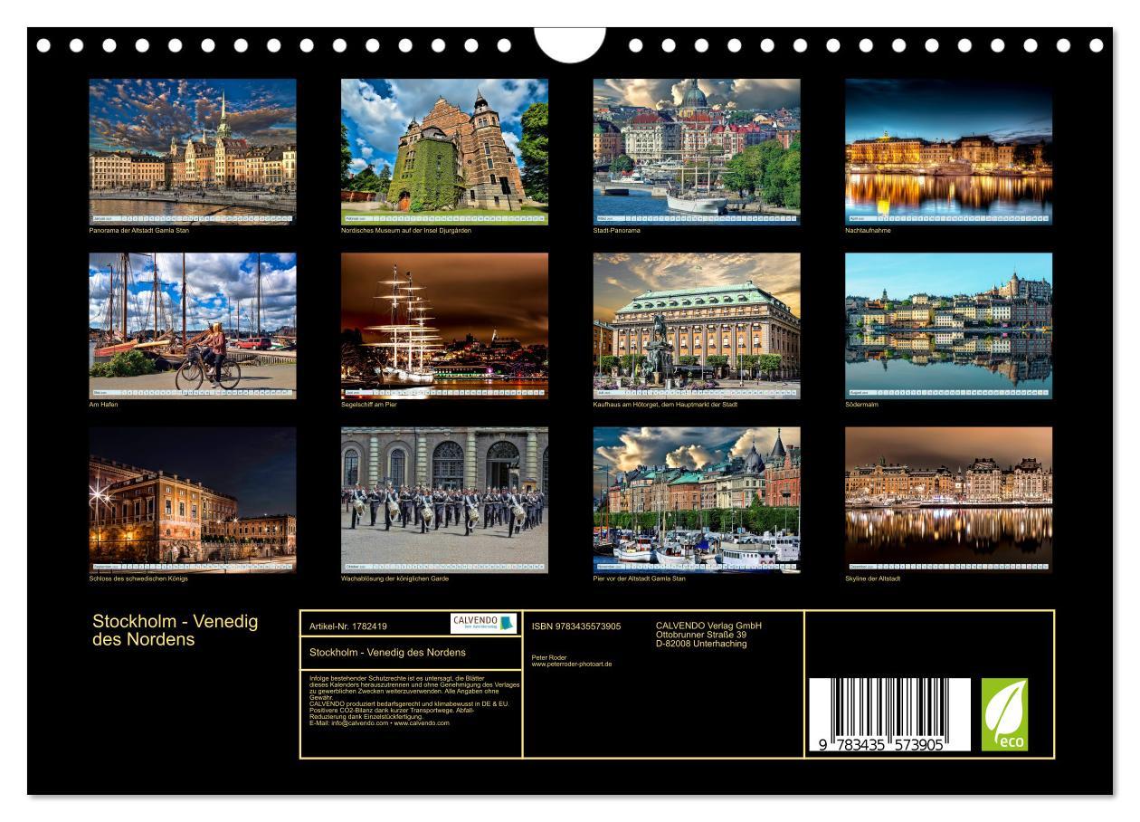 Bild: 9783435573905 | Stockholm - Venedig des Nordens (Wandkalender 2025 DIN A4 quer),...