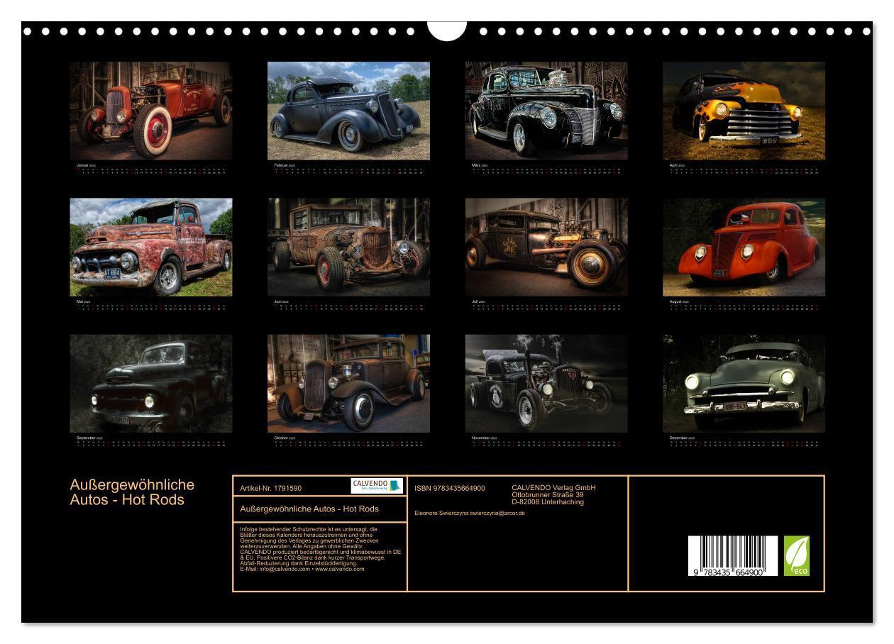 Bild: 9783435664900 | Außergewöhnliche Autos - Hot Rods (Wandkalender 2025 DIN A3 quer),...