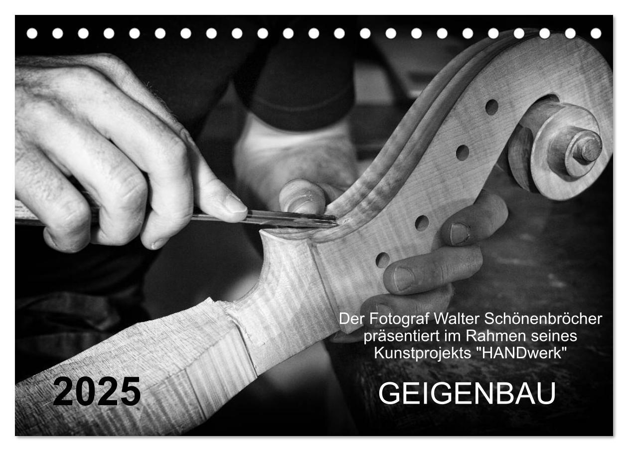 Cover: 9783435432387 | Geigenbau (Tischkalender 2025 DIN A5 quer), CALVENDO Monatskalender