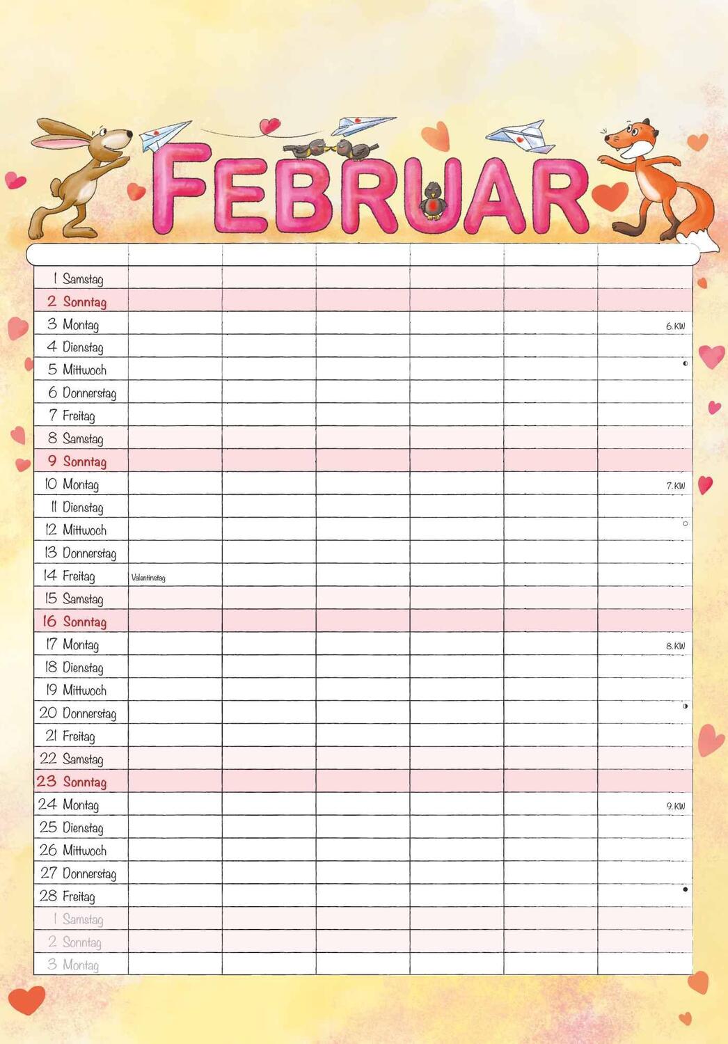 Bild: 4251732341046 | Familienplaner Cartoon 2025 - Bildkalender 23,7x34 cm - 6 Spalten -...