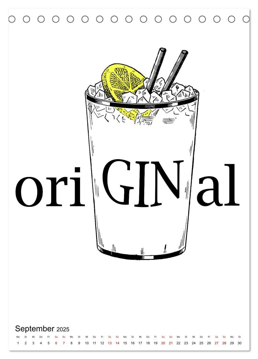 Bild: 9783435934317 | Gin &amp; Tonic - Fun Stuff (Tischkalender 2025 DIN A5 hoch), CALVENDO...