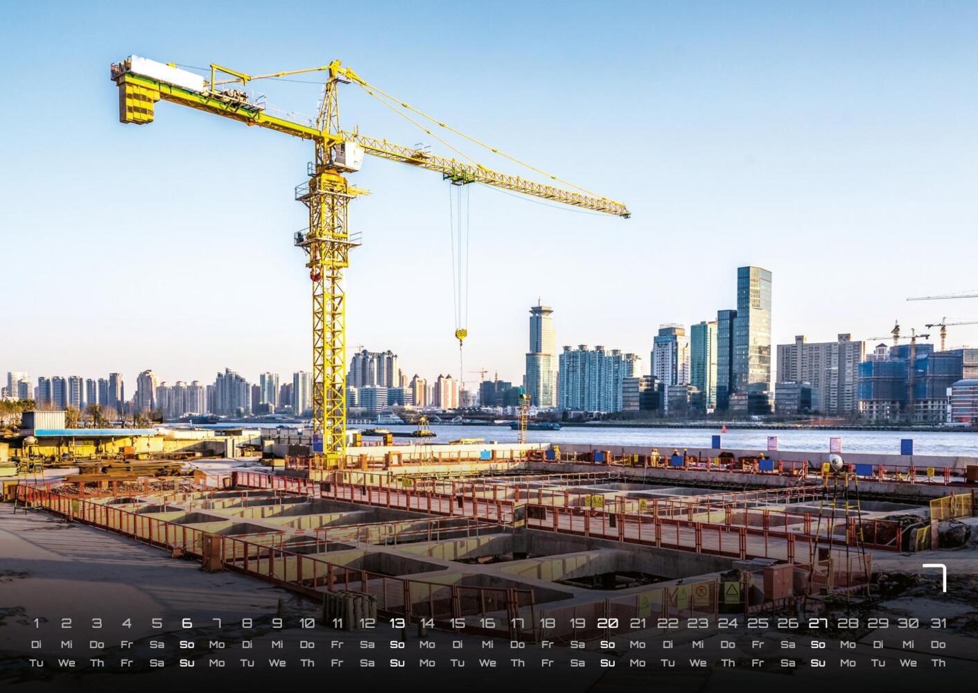 Bild: 9783986733834 | Baumaschinen - gigantische Bauhelfer - 2025 - Kalender DIN A2 | 15 S.