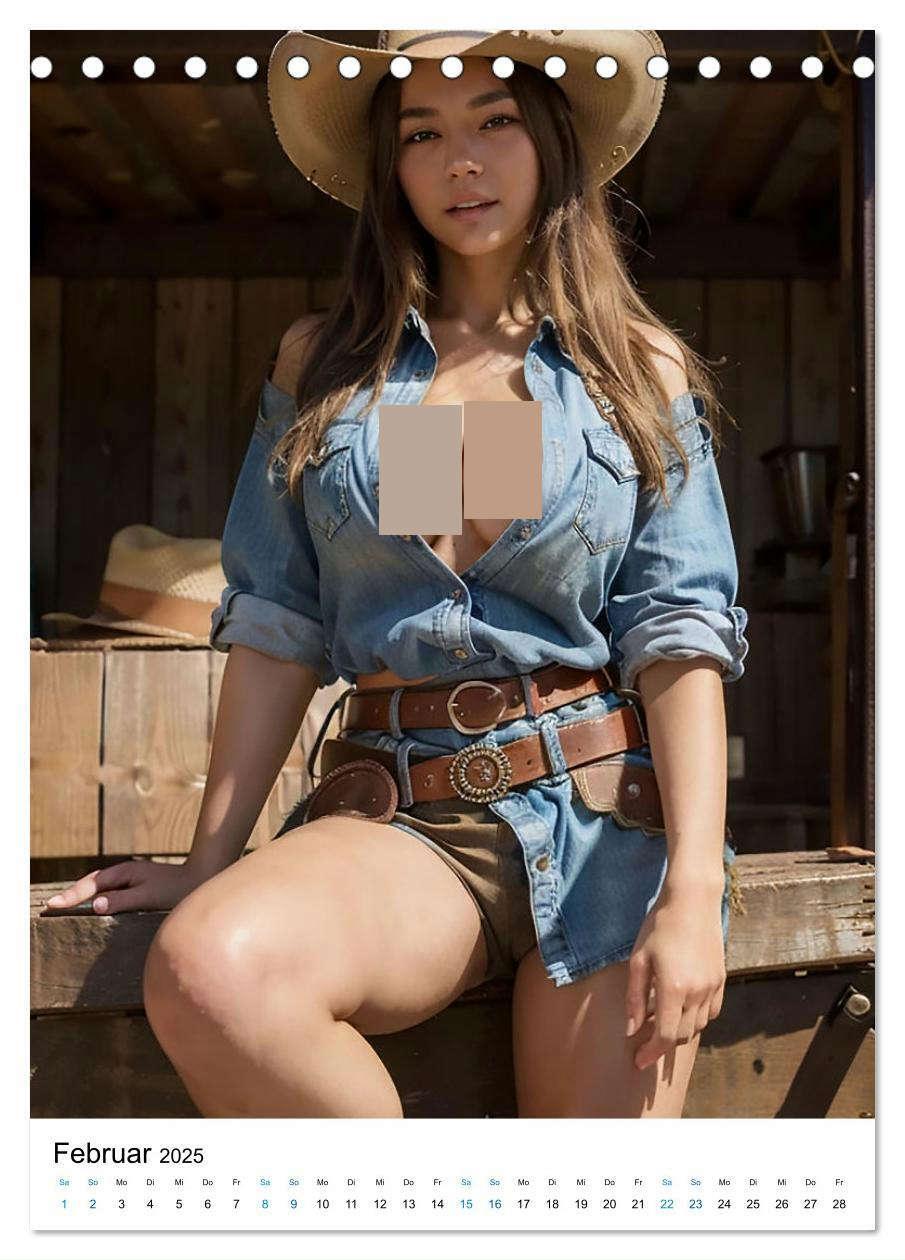 Bild: 9783383765988 | Sexy Cowgirls (Tischkalender 2025 DIN A5 hoch), CALVENDO...