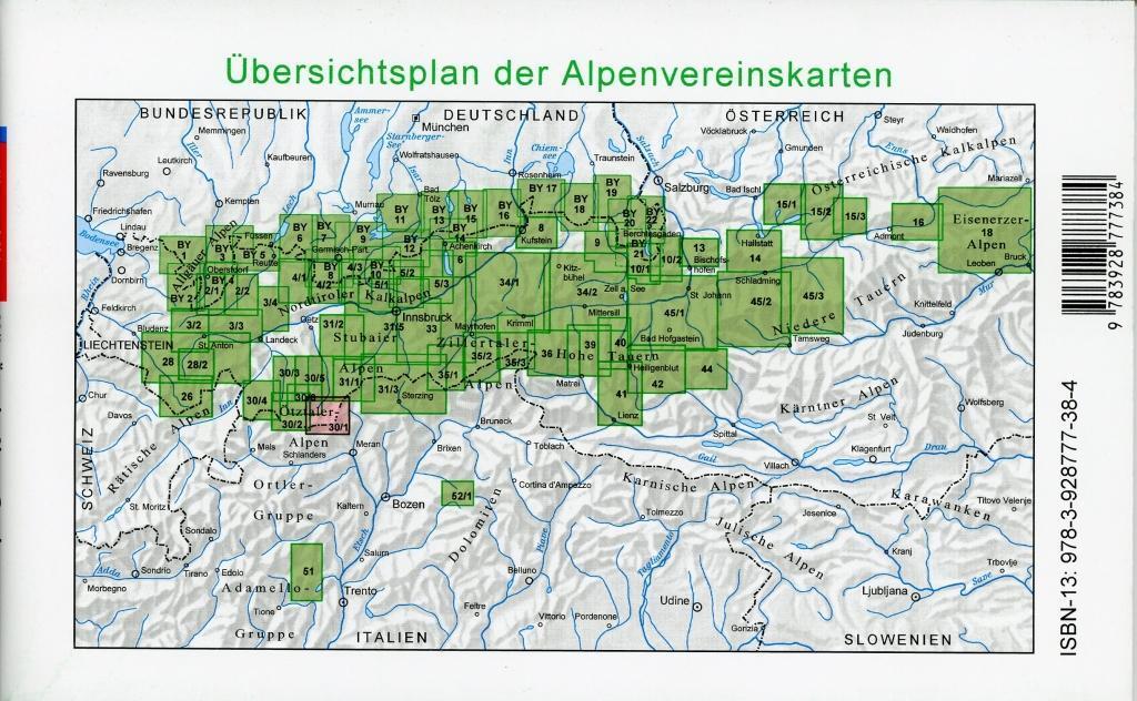 Bild: 9783928777384 | DAV Alpenvereinskarte 30/1 Ötztaler Alpen Gurgl 1 : 25 000 | Deutsch