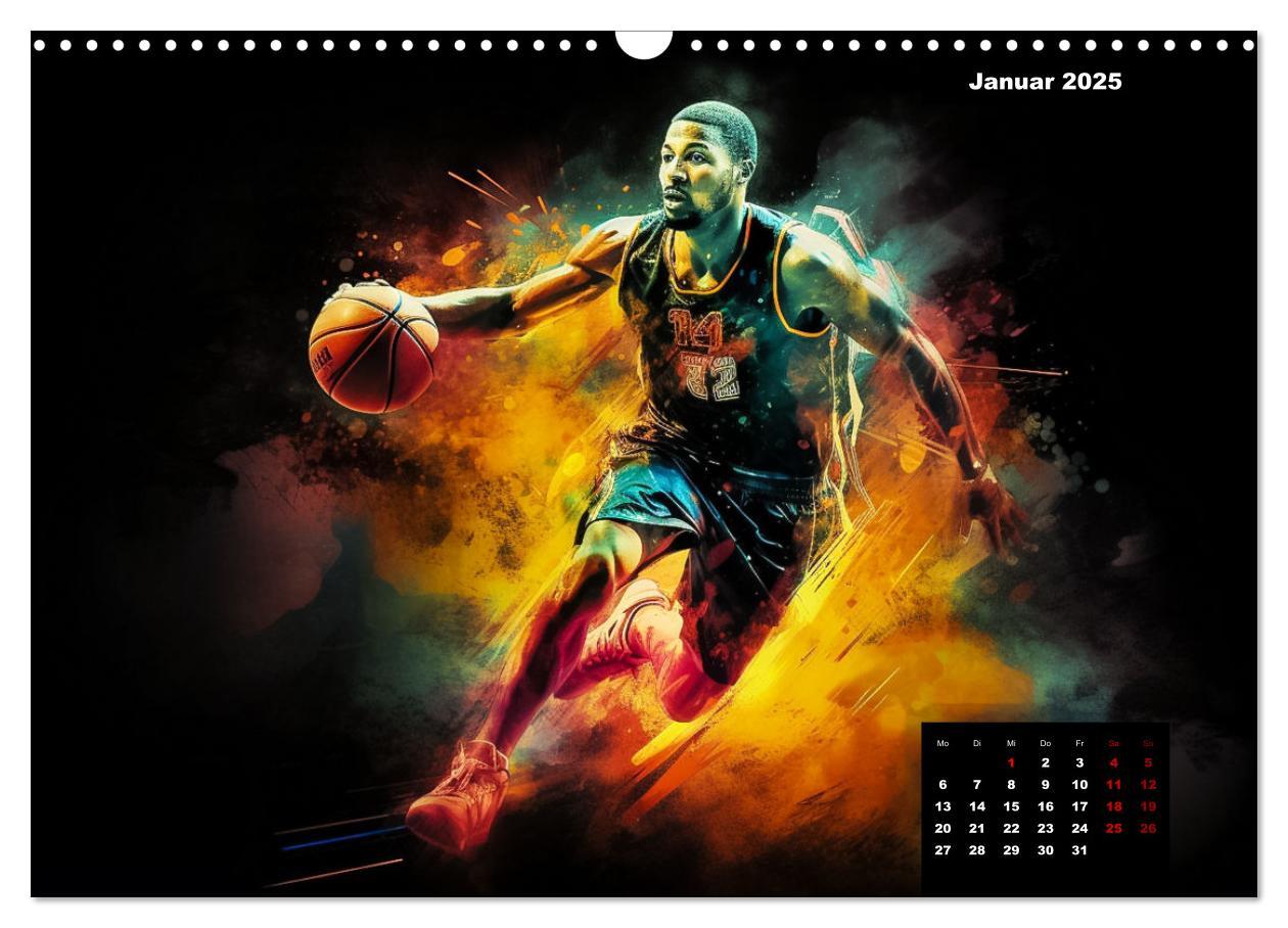 Bild: 9783383904974 | Faszination Basketball (Wandkalender 2025 DIN A3 quer), CALVENDO...