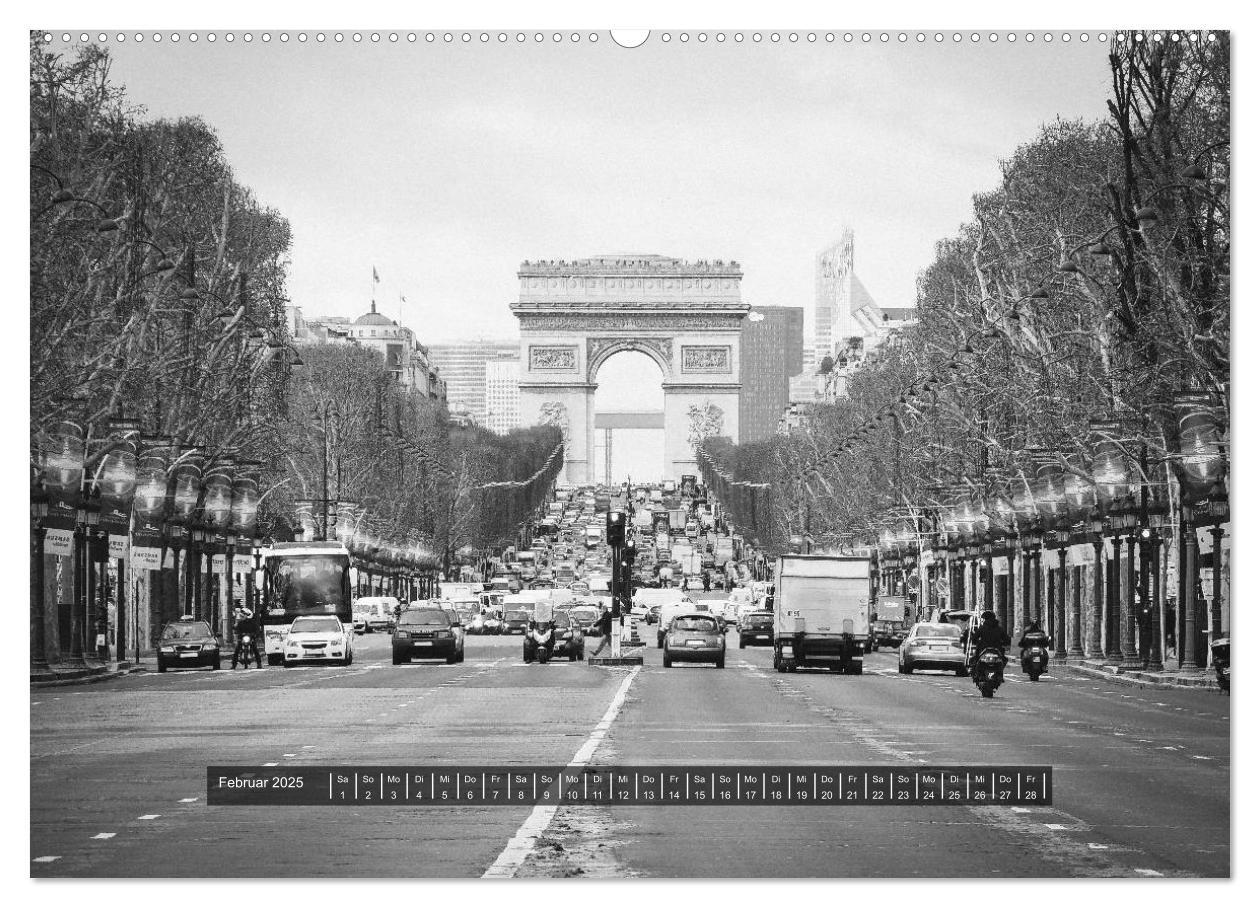 Bild: 9783435564781 | Paris - in schwarz und weiss (Wandkalender 2025 DIN A2 quer),...