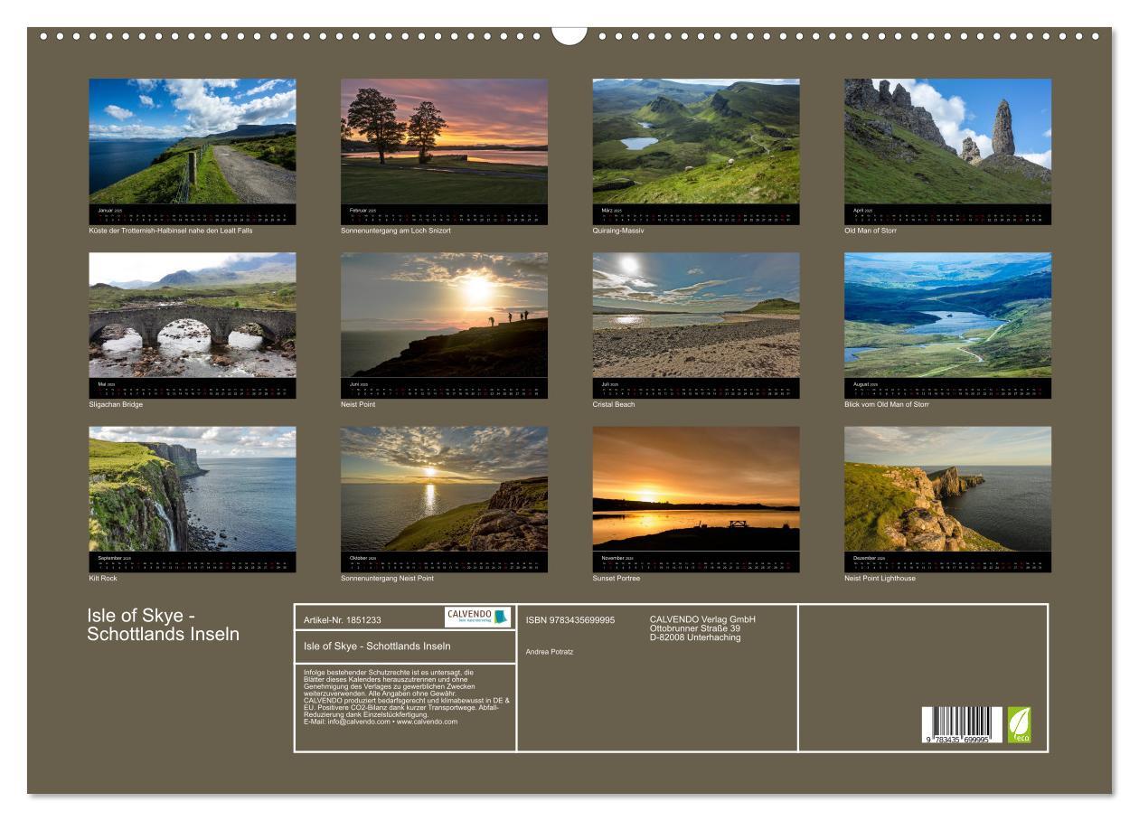 Bild: 9783435699995 | Isle of Skye - Schottlands Inseln (Wandkalender 2025 DIN A2 quer),...