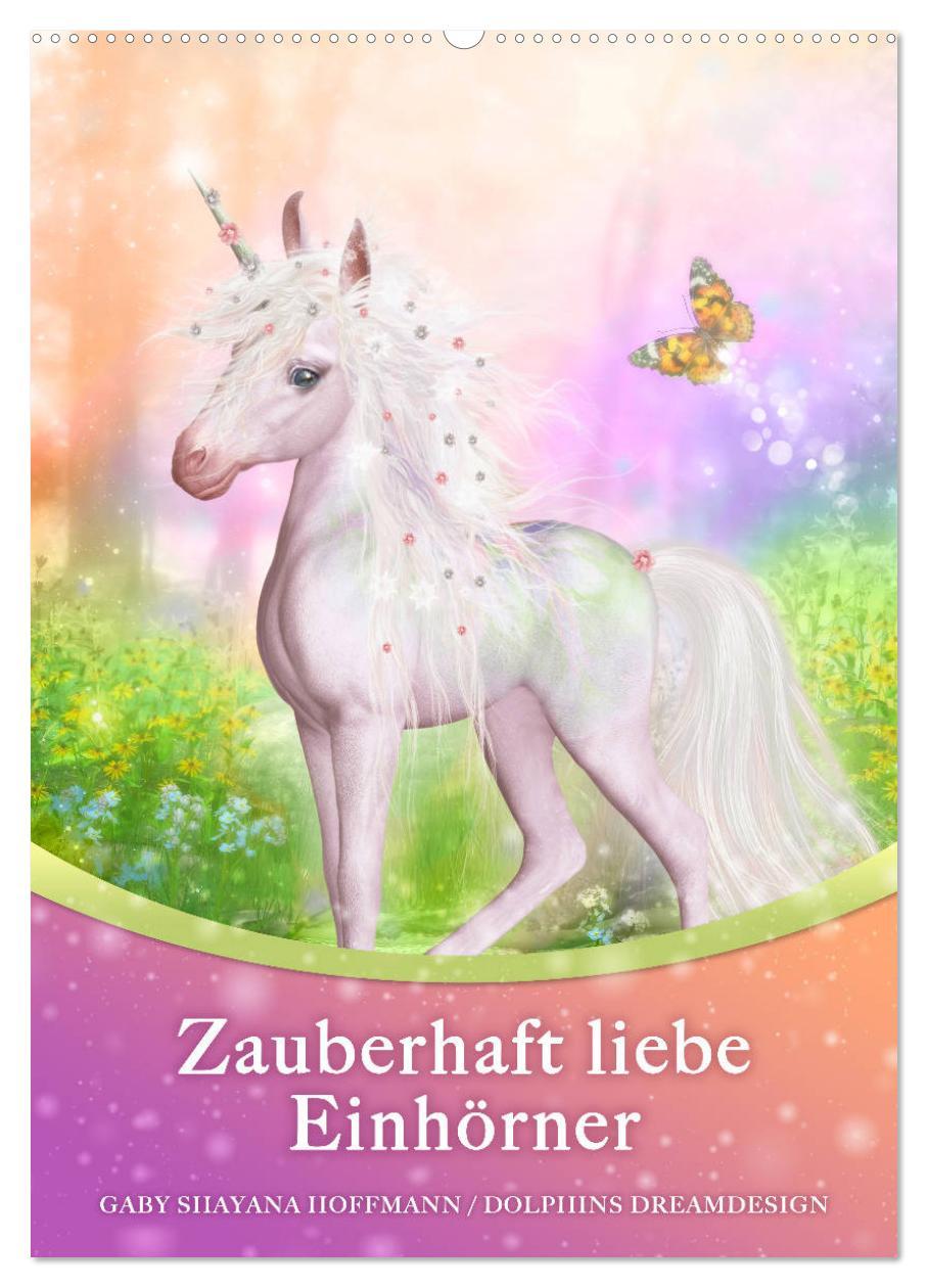 Cover: 9783435975037 | Zauberhaft liebe Einhörner - Kalender (Wandkalender 2025 DIN A2...