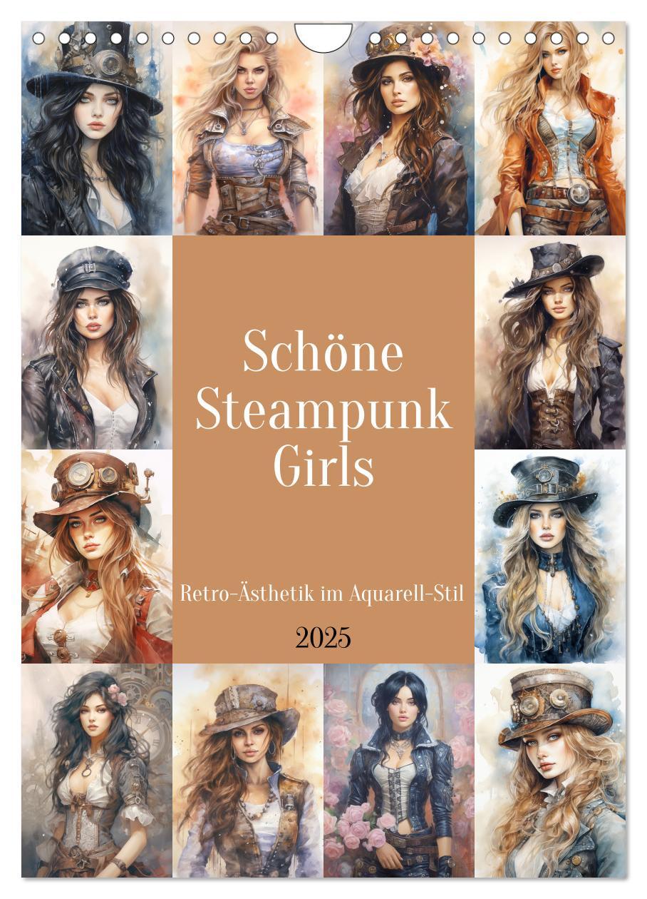 Cover: 9783435860906 | Schöne Steampunk Girls. Retro-Ästhetik im Aquarell-Stil...