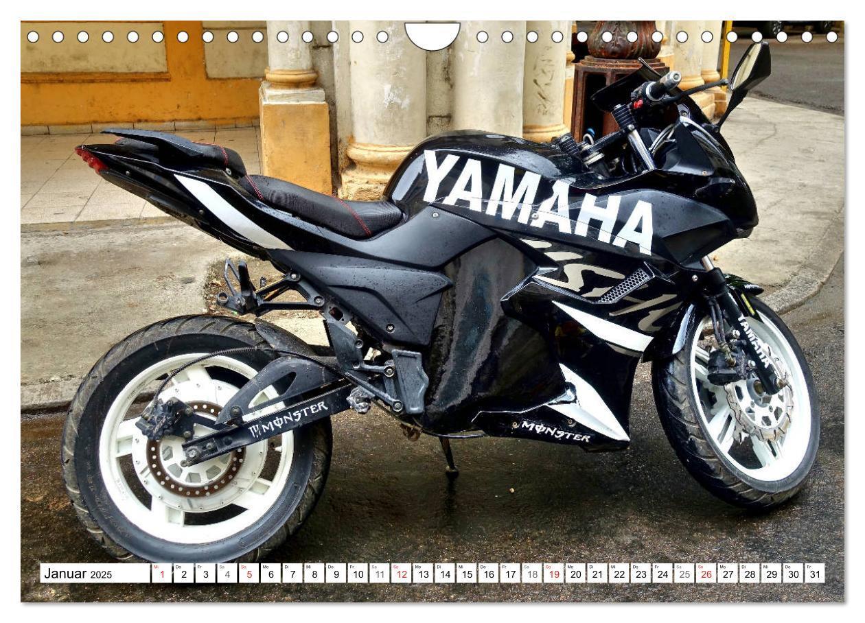 Bild: 9783435138791 | Zweirad Nostalgie - YAMAHA in Kuba (Wandkalender 2025 DIN A4 quer),...