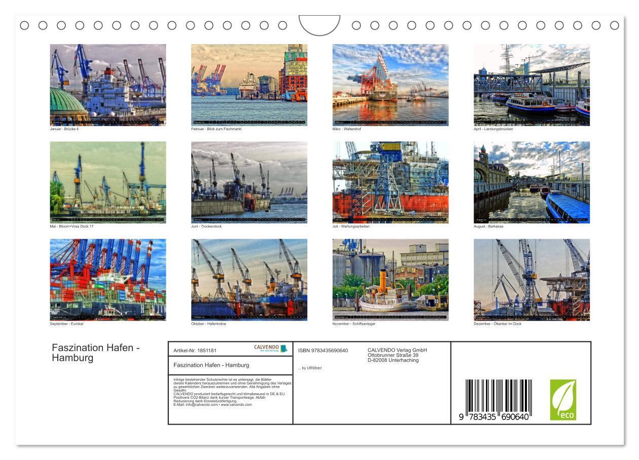 Bild: 9783435690640 | Faszination Hafen - Hamburg (Wandkalender 2025 DIN A4 quer),...