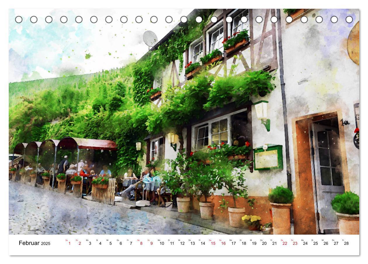 Bild: 9783435140862 | Bernkastel-Kues - Stadtrundgang in Aquarell (Tischkalender 2025 DIN...