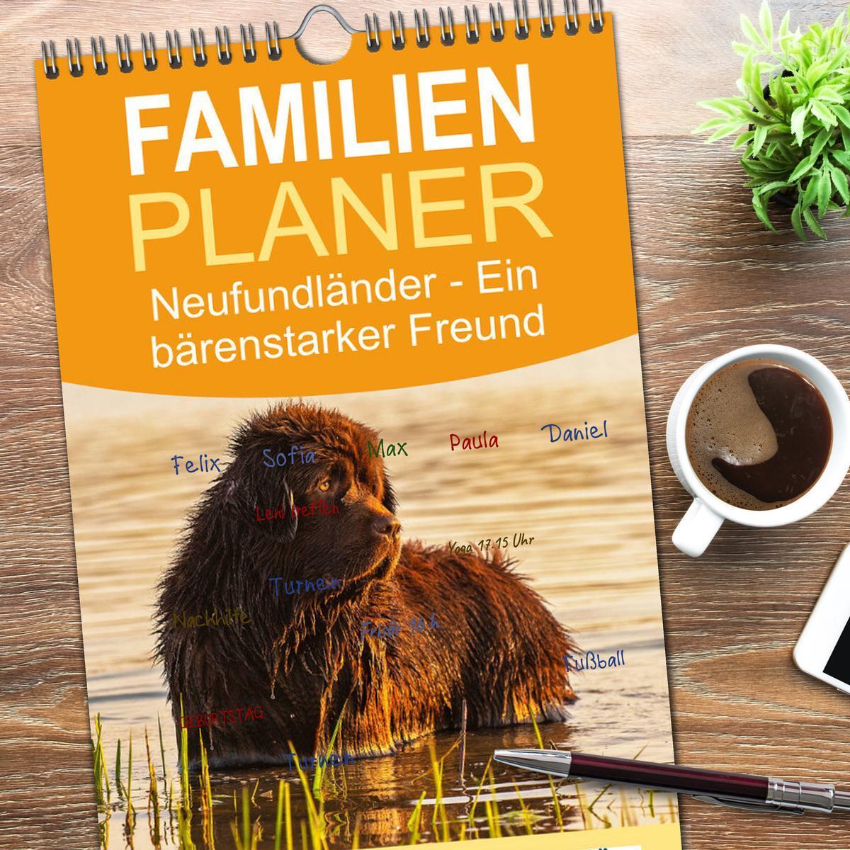 Bild: 9783457115183 | Familienplaner 2025 - Neufundländer - Ein bärenstarker Freund mit 5...