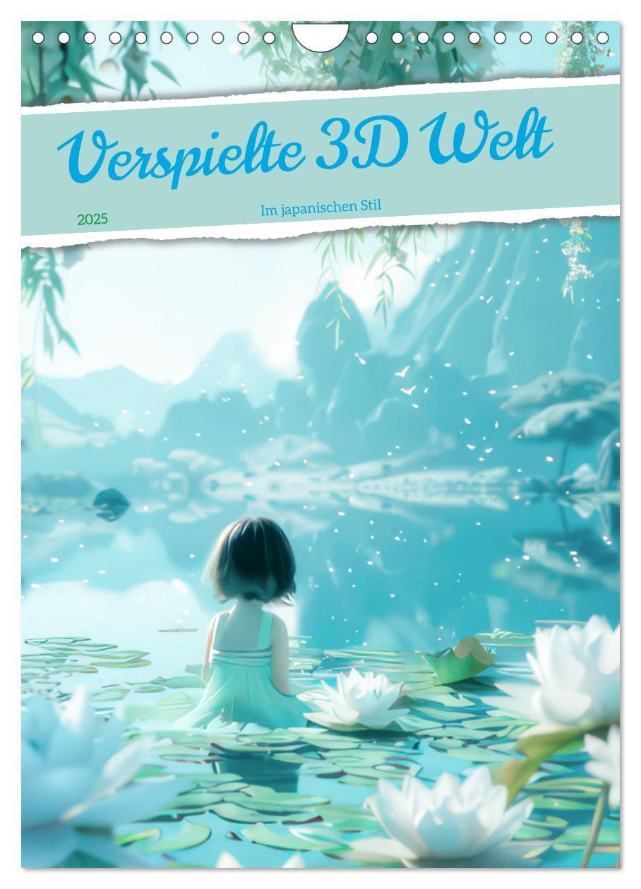 Cover: 9783383830433 | Verspielte 3D Welt - Im japanischen Stil (Wandkalender 2025 DIN A4...