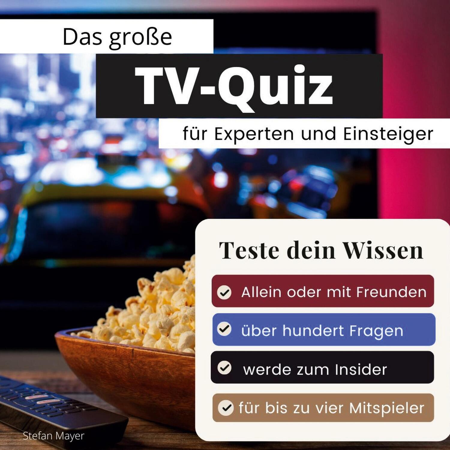 Cover: 9783750524811 | Das große TV-Quiz für Experten und Einsteiger | Teste dein Wissen