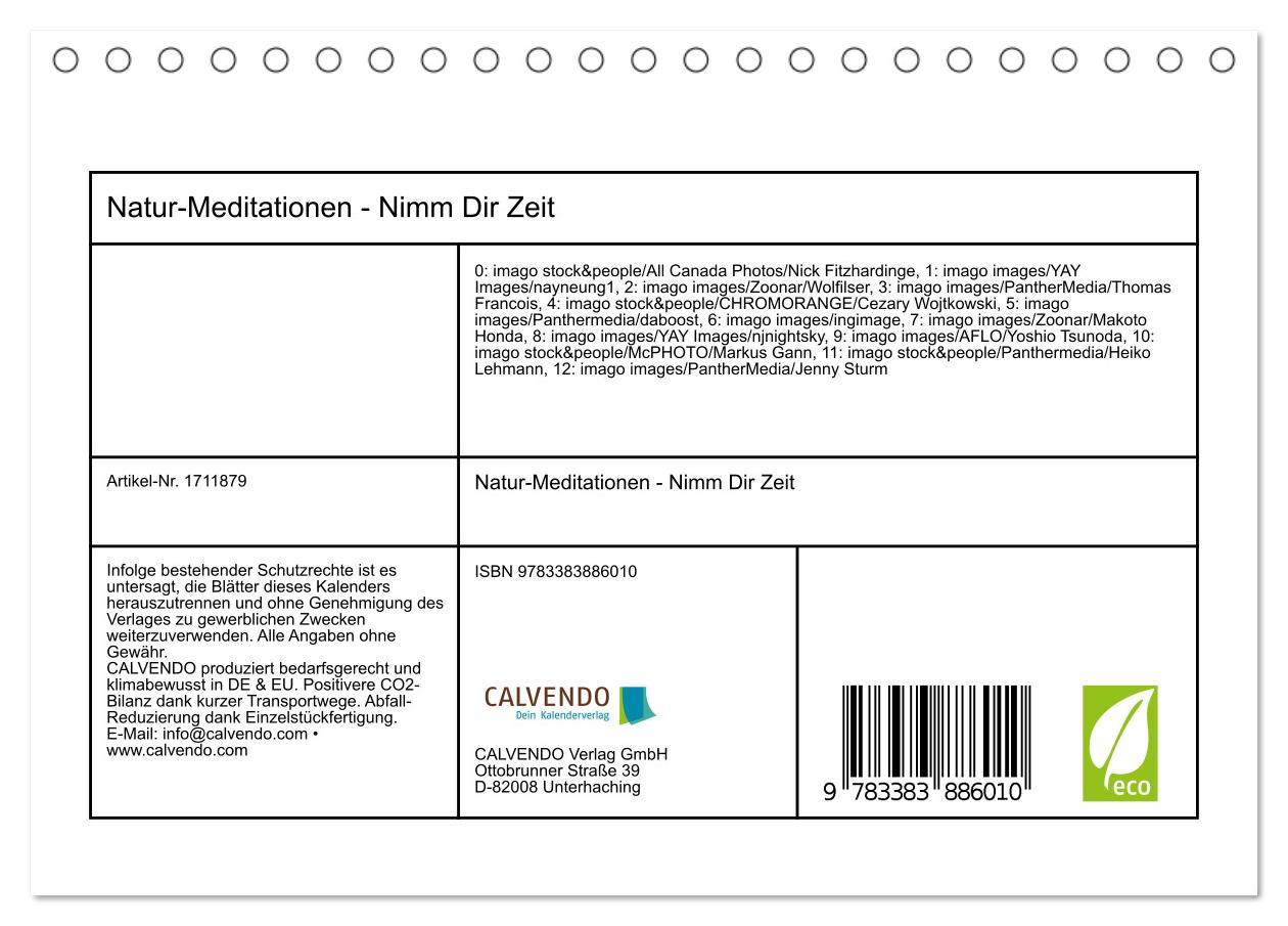 Bild: 9783383886010 | Natur-Meditationen - Nimm Dir Zeit (Tischkalender 2025 DIN A5...