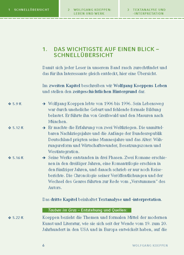 Bild: 9783804419452 | Interpretation zu Wolfgang Koeppen 'Tauben im Gras' | Taschenbuch