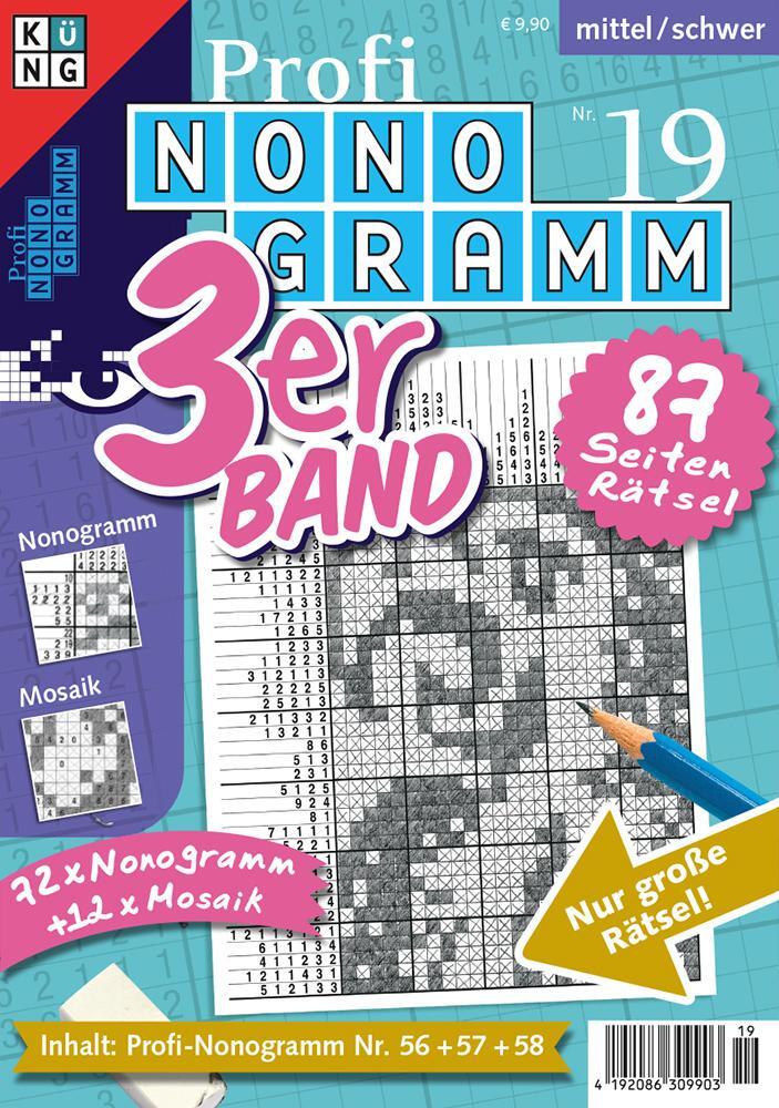 Cover: 9783906949581 | Profi-Nonogramm 3er-Band Nr. 19 | Rätsel fürs Auge | Conceptis Puzzles