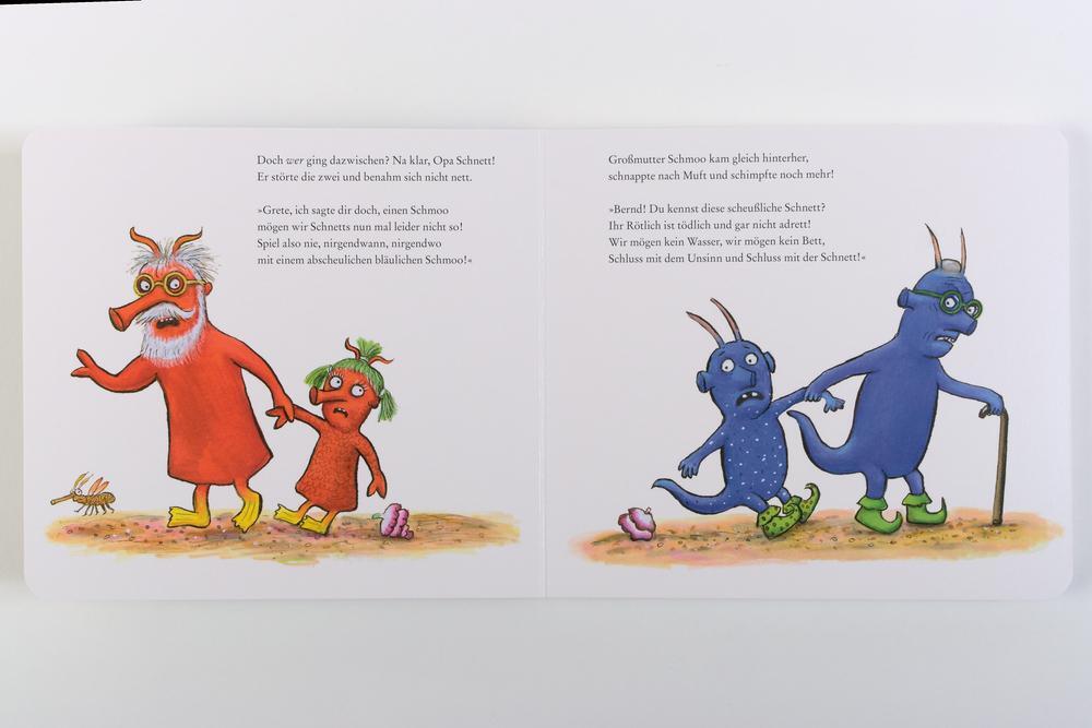 Bild: 9783407755940 | Die Schnetts und die Schmoos | Vierfarbiges Pappbilderbuch | Buch