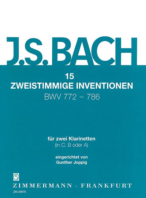 Cover: 9790010299709 | 15 zweistimmige Inventionen | BWV 772-786. 2 Klarinetten. | Bach