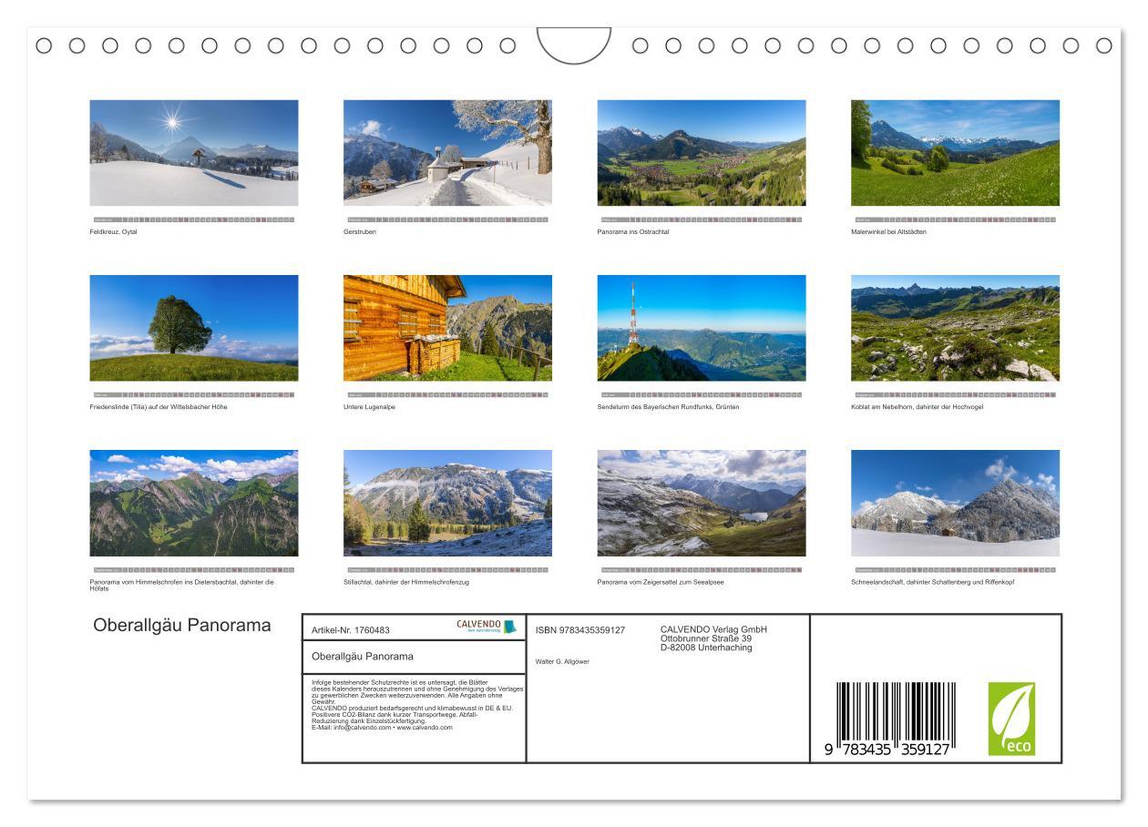 Bild: 9783435359127 | Oberallgäu Panorama (Wandkalender 2025 DIN A4 quer), CALVENDO...