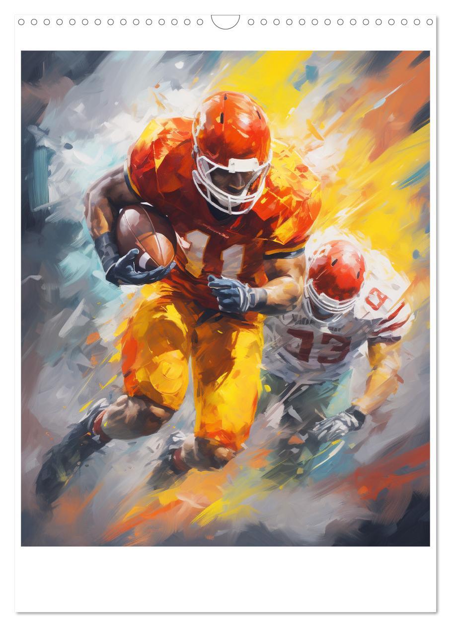 Bild: 9783435863211 | American Football. Paintings (Wandkalender 2025 DIN A3 hoch),...