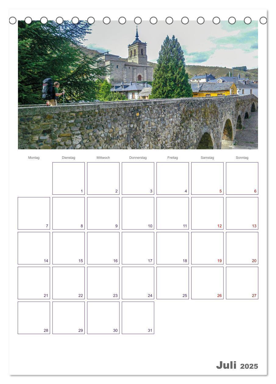 Bild: 9783435918140 | Mein Weg nach Santiago de Compostela (Tischkalender 2025 DIN A5...