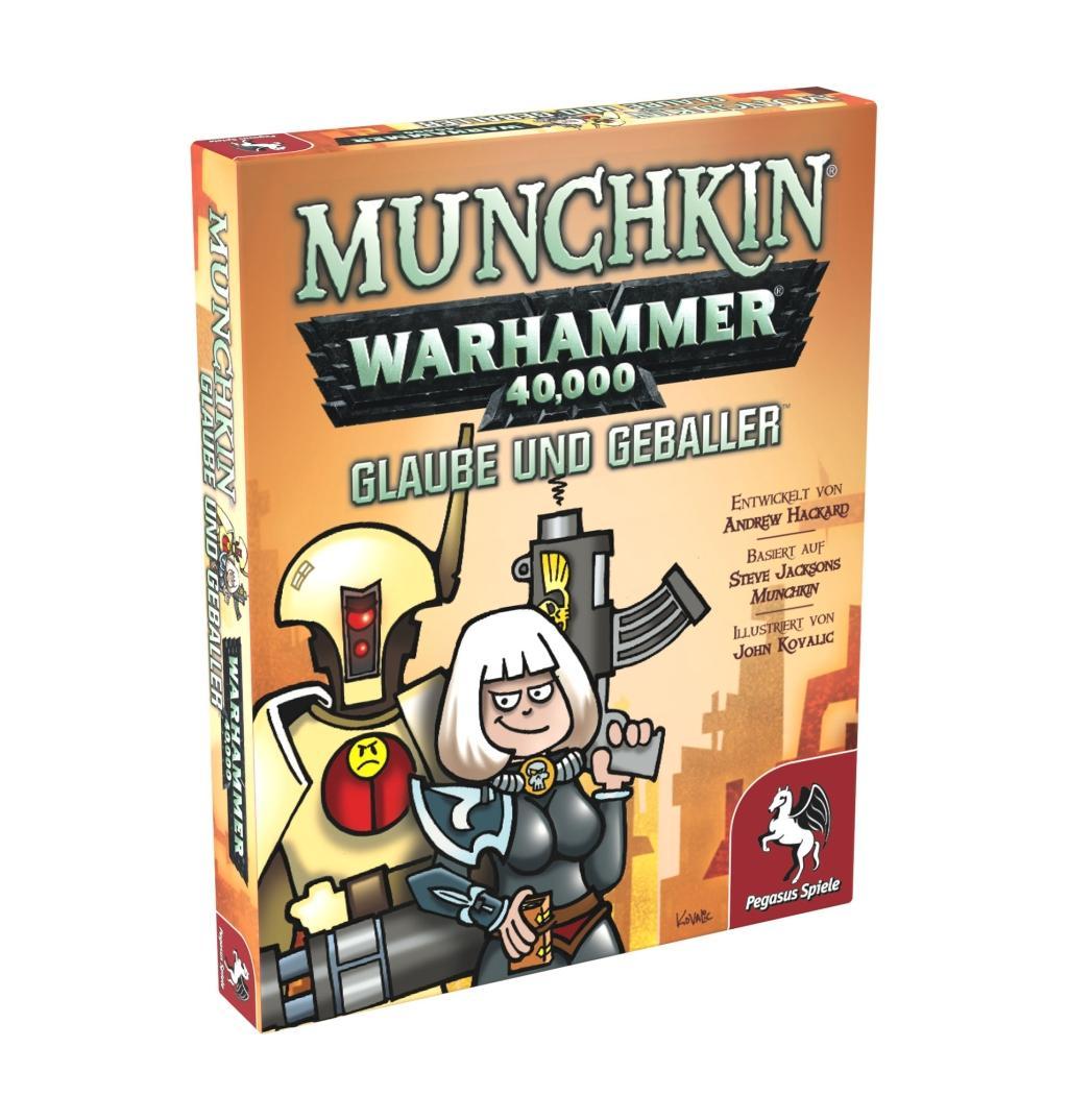 Cover: 4250231718236 | Munchkin Warhammer 40.000: Glaube und Geballer (Erweiterung) | Spiel