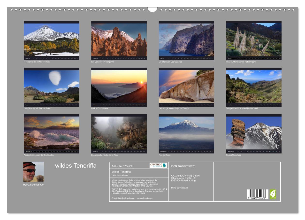 Bild: 9783435399970 | wildes Teneriffa (Wandkalender 2025 DIN A2 quer), CALVENDO...