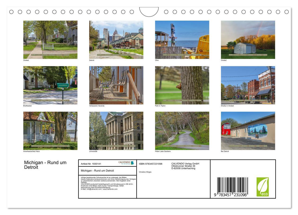 Bild: 9783457231098 | Michigan - Rund um Detroit (Wandkalender 2025 DIN A4 quer),...