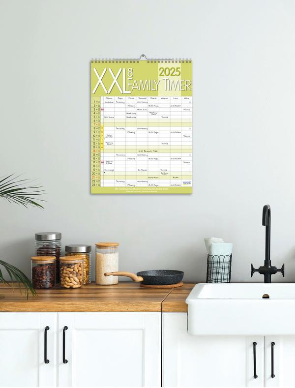 Bild: 9783731877035 | XXL Family Timer 8 2025 | Verlag Korsch | Kalender | 14 S. | Deutsch