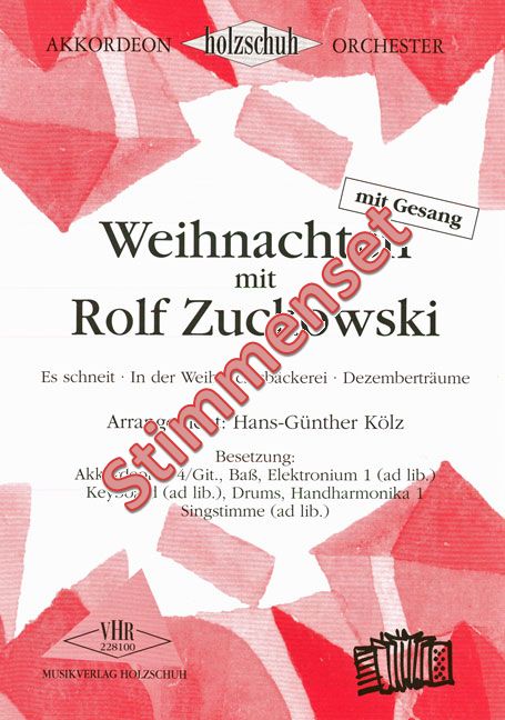 Cover: 9790201305028 | Weihnachten mit Rolf Zuckowski | Rolf Zuckowski | Stimmensatz