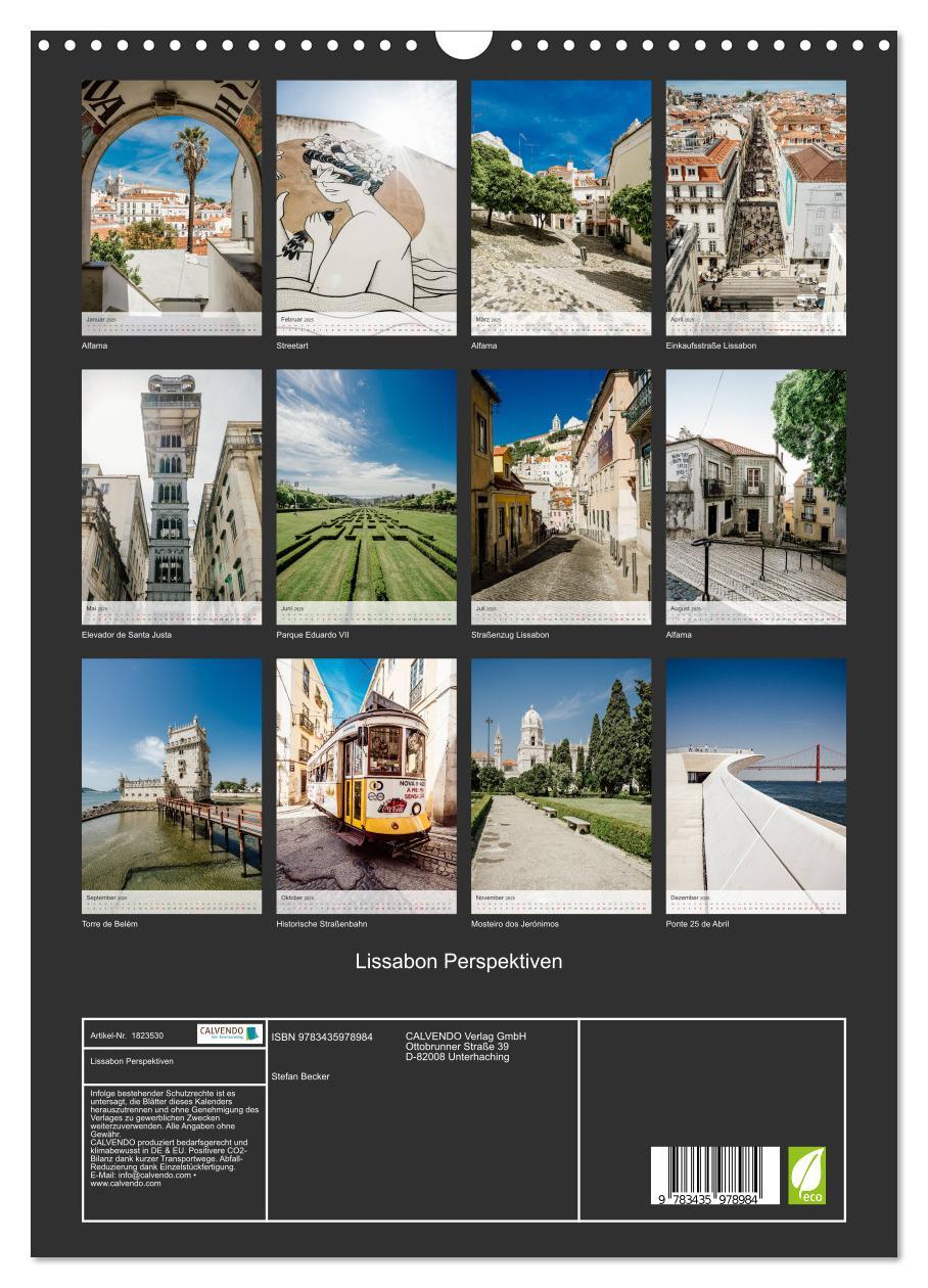 Bild: 9783435978984 | Lissabon Perspektiven (Wandkalender 2025 DIN A3 hoch), CALVENDO...