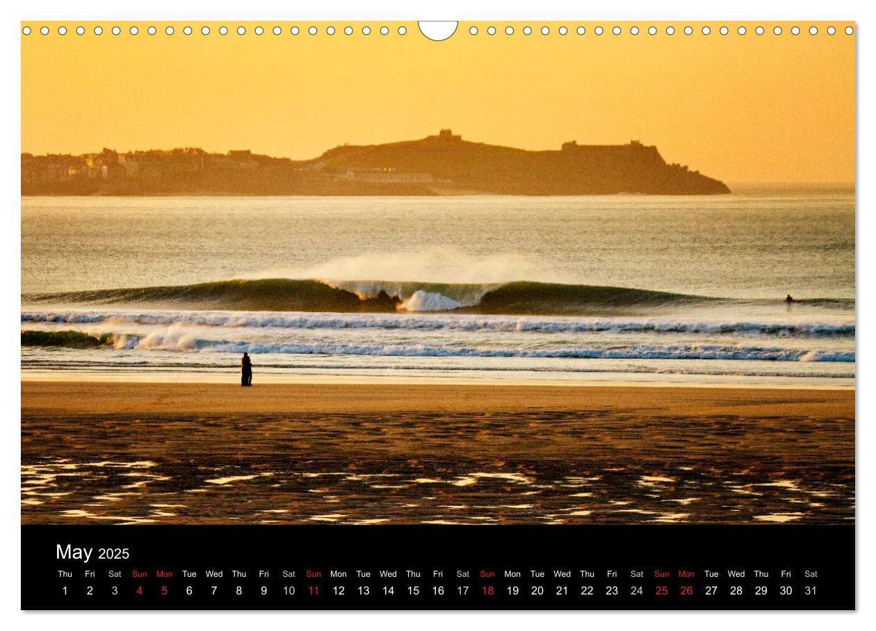 Bild: 9781325953400 | Waves in Cornwall (Wall Calendar 2025 DIN A3 landscape), CALVENDO...