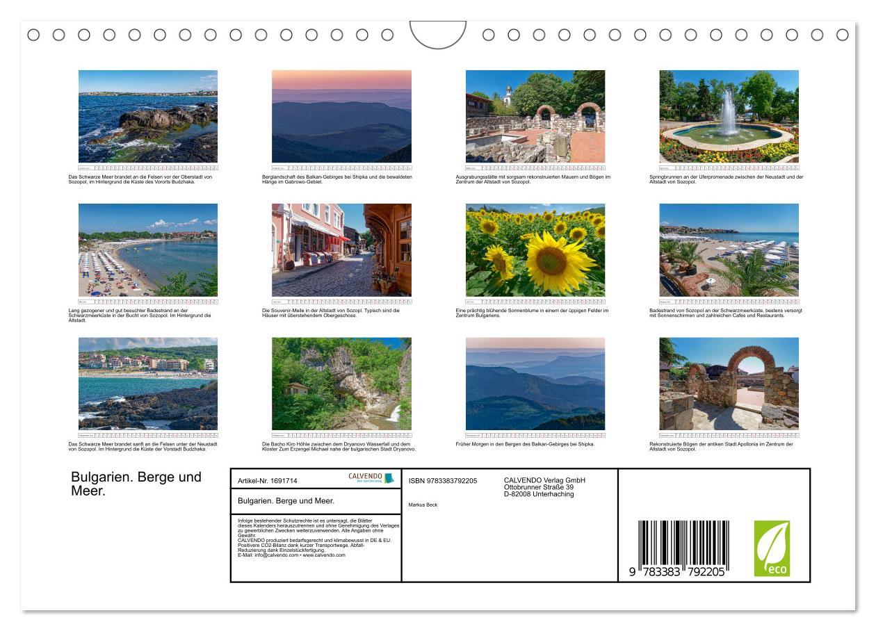 Bild: 9783383792205 | Bulgarien. Berge und Meer. (Wandkalender 2025 DIN A4 quer),...